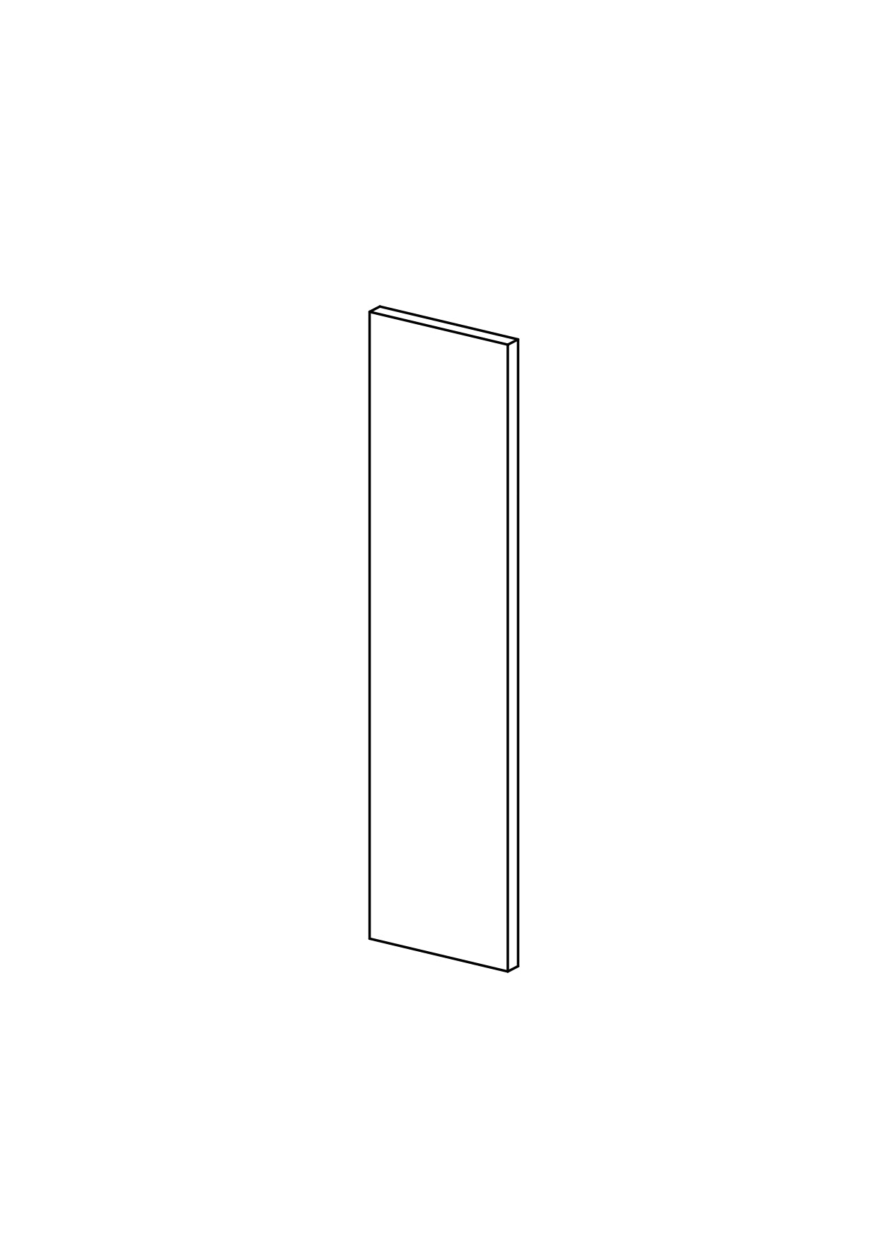 40x160 - Cover Panel - Plain - Unpainted (Raw) - METOD