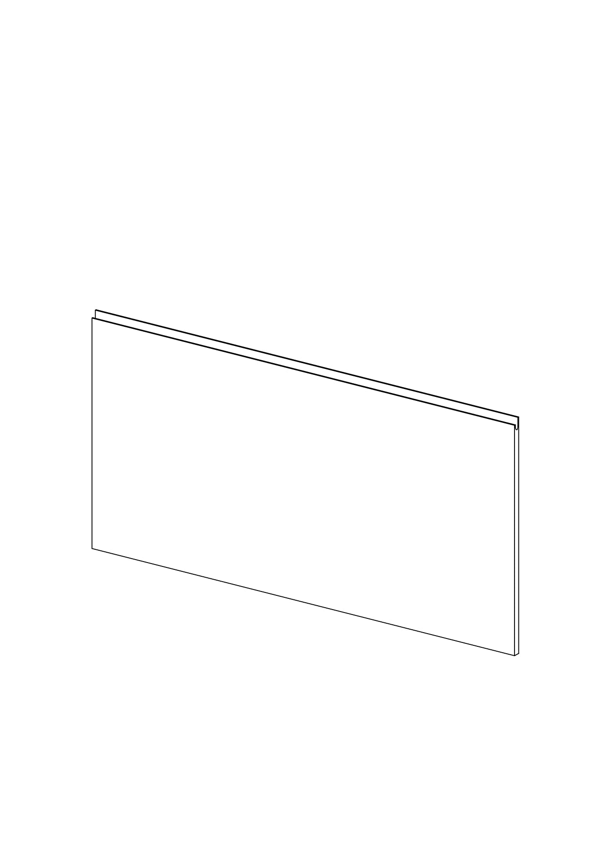 80x40 Drawer - Finger Pull - Unpainted (Raw) - METOD