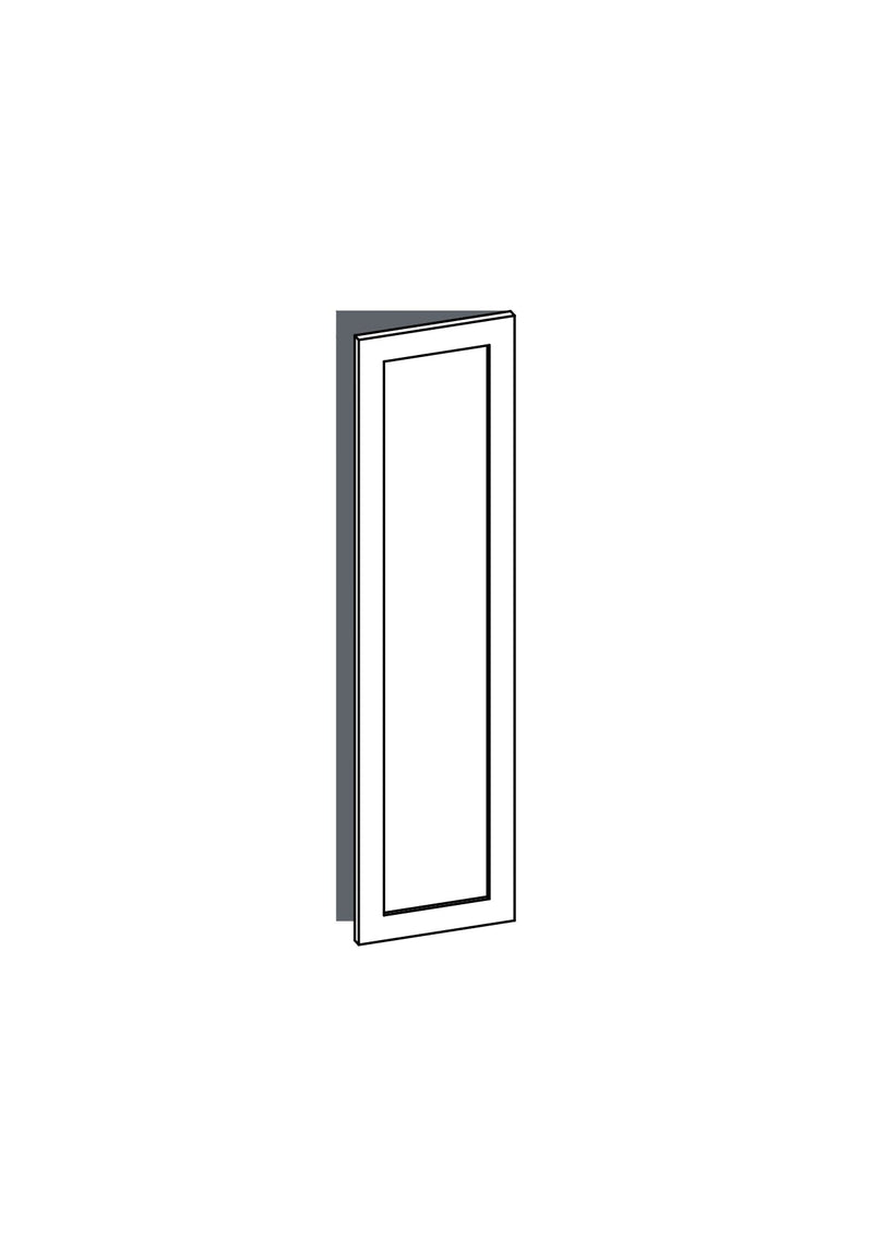 40x160 - Right Hung - Shaker - Unpainted (Raw) - METOD, line drawing