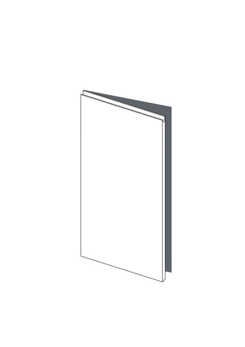 60x128 - Left Hung - Finger Pull - Painted (2Pac Poly) - BESTA, line drawing