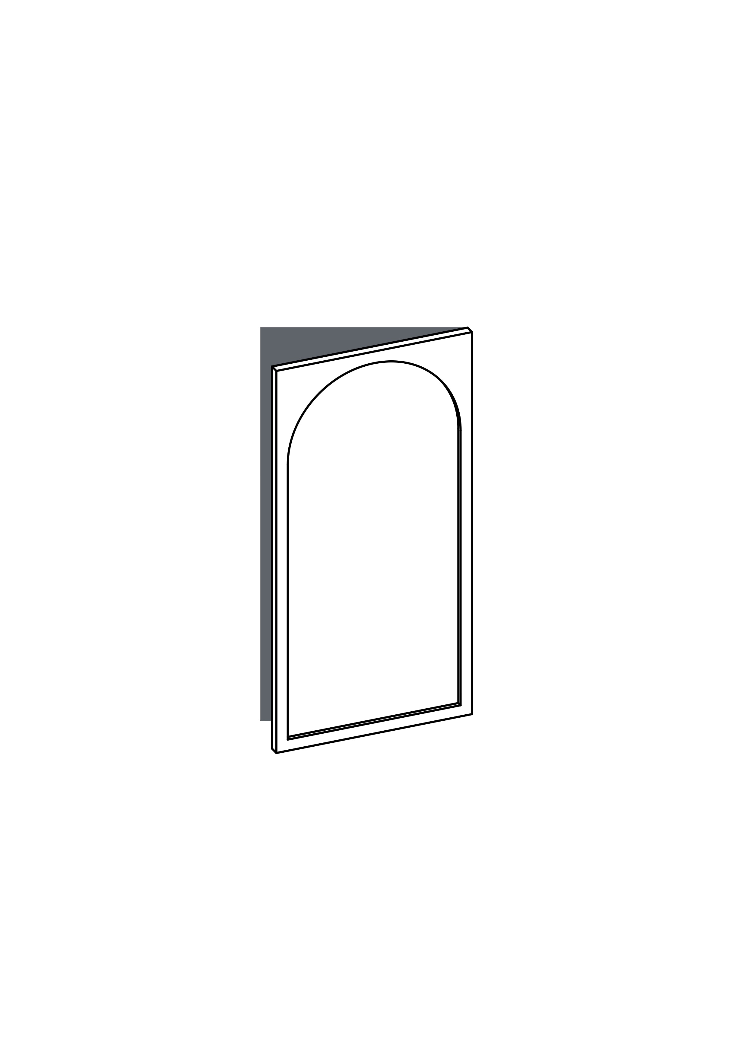 60x120 - Right Hung - Arch - Painted (2Pac Poly) - METOD