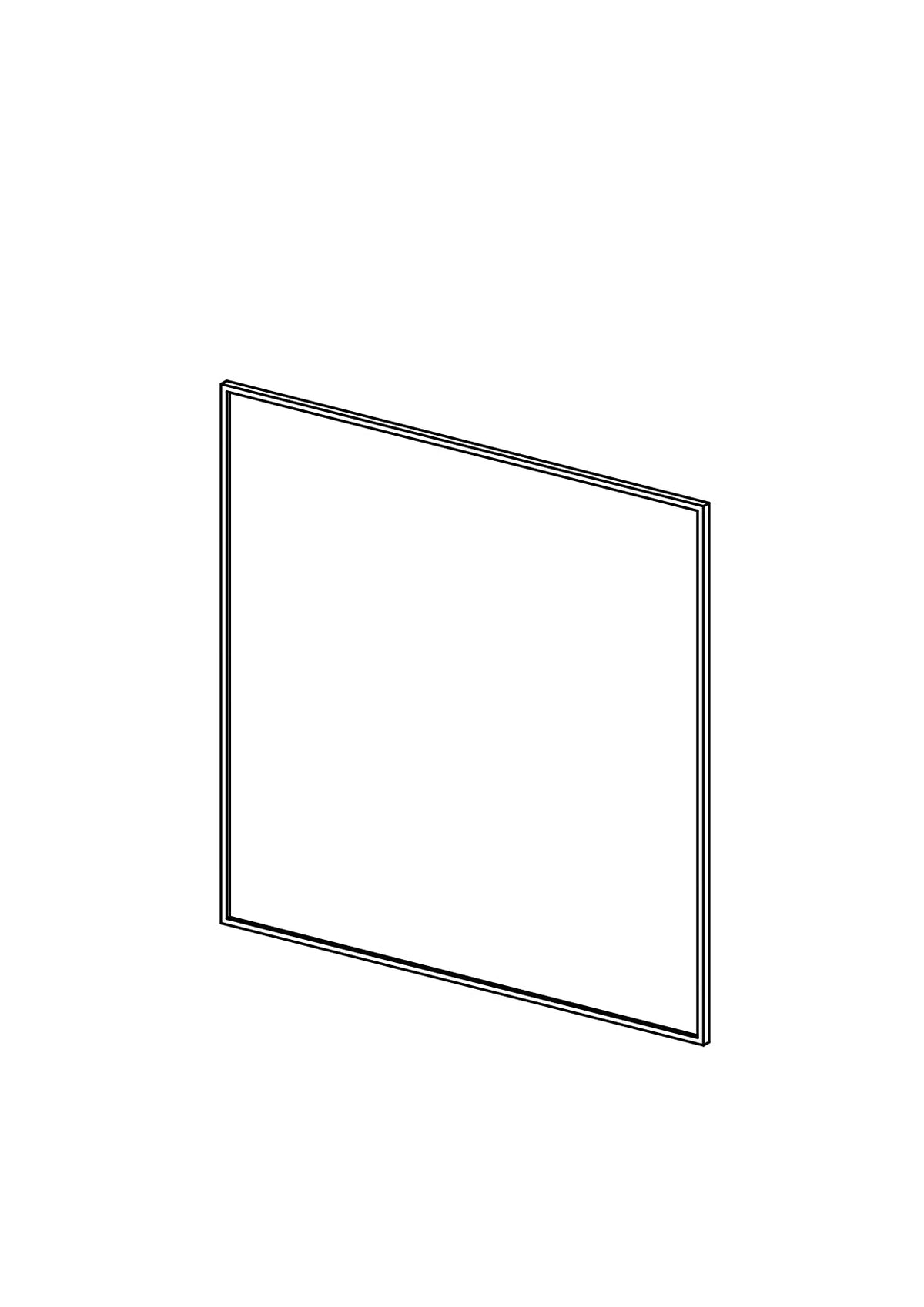 60x60 Drawer - Slim Shaker - Unpainted (Raw) - METOD, line drawing