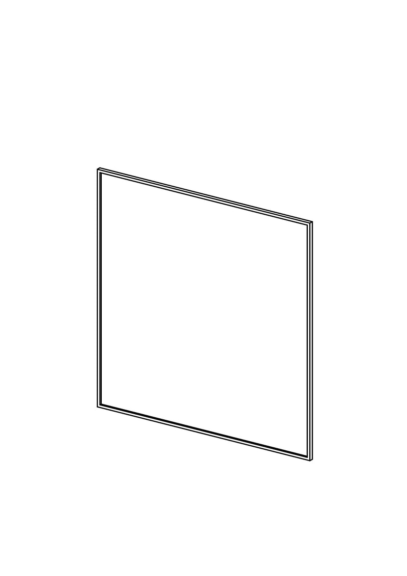 60x60 Drawer - Slim Shaker - Unpainted (Raw) - METOD, line drawing