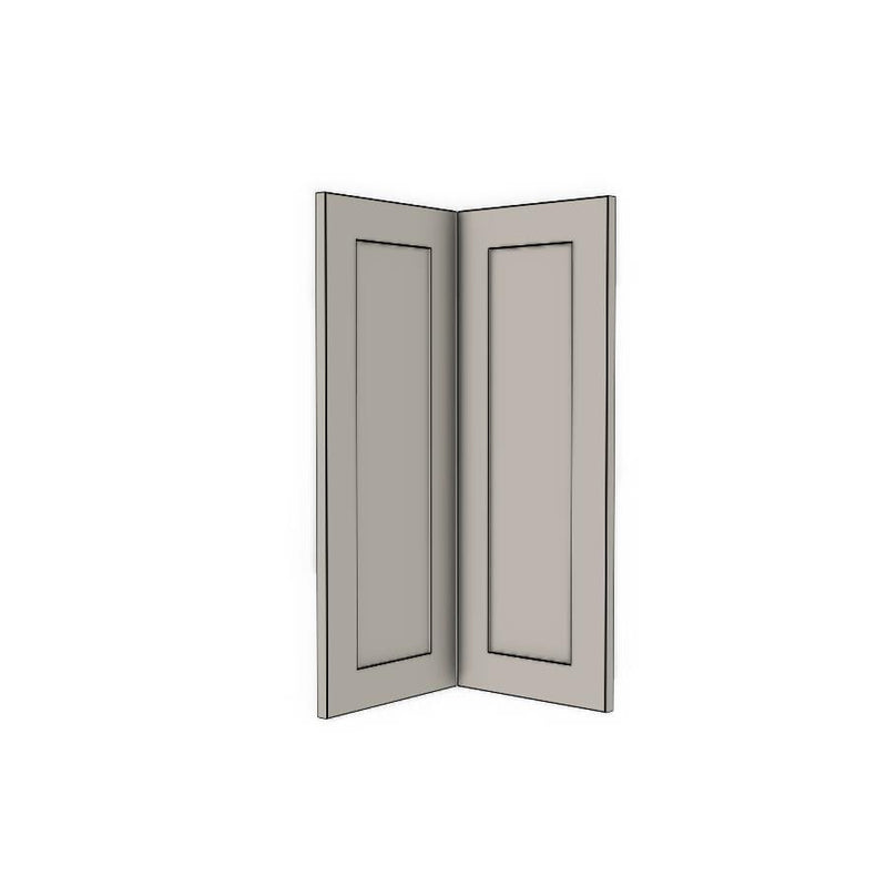 Corner Wall Cabinet Doors (2pk) (277x717mm) - Shaker - Painted (2Pac Poly), line drawing