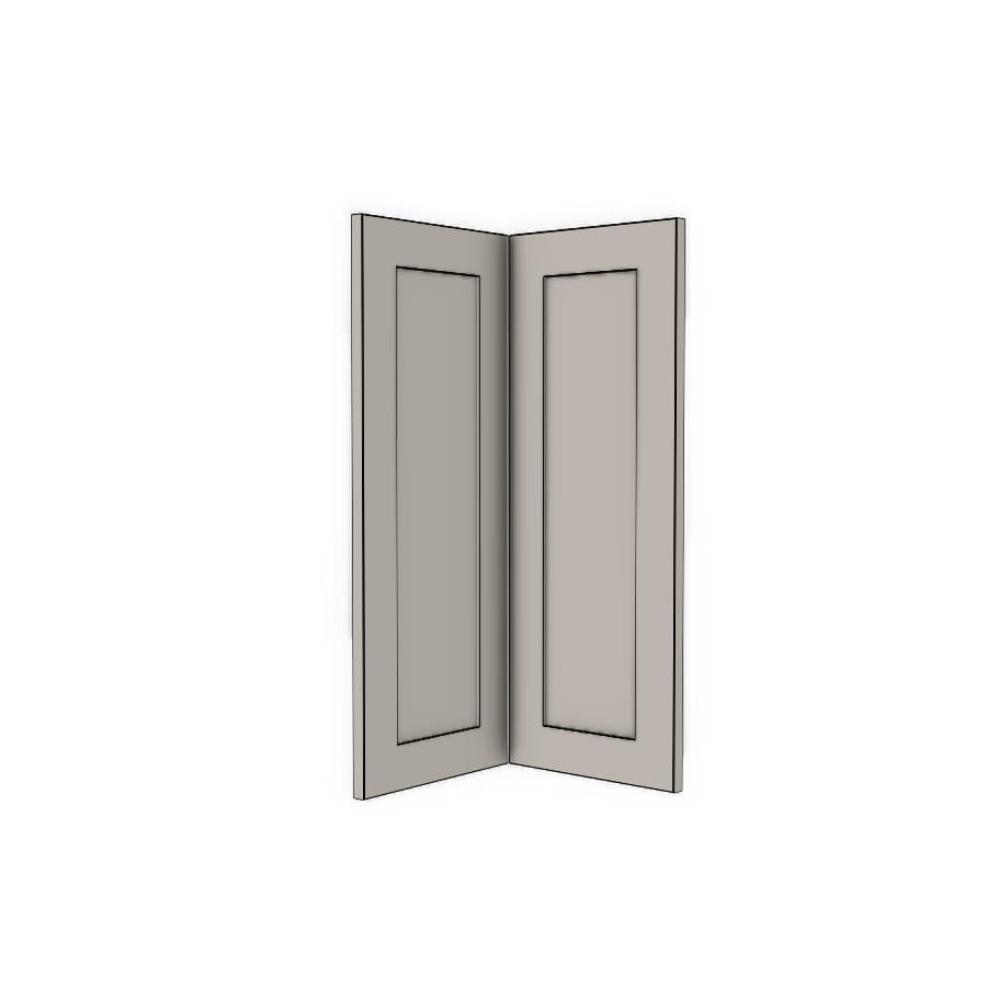 Corner Wall Cabinet Doors (2pk) (277x717mm) - Shaker - Painted (2Pac Poly), line drawing