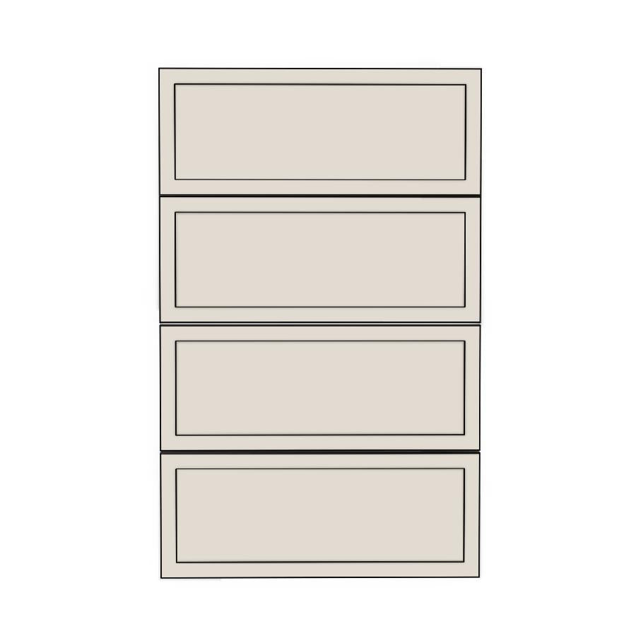 450mm 4 Drawer Panels (447x177mm) - Slim Shaker - Painted (2Pac Poly), line drawing