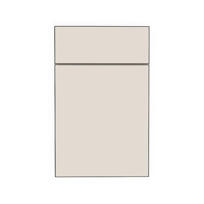 450mm 1 door (447x537mm) & 1 Drawer Panel (447x177mm) - Woodgrain, line drawing