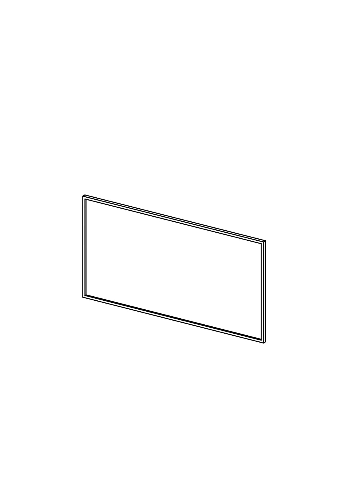 60x30 Drawer - Slim Shaker - Unpainted (Raw) - METOD, line drawing