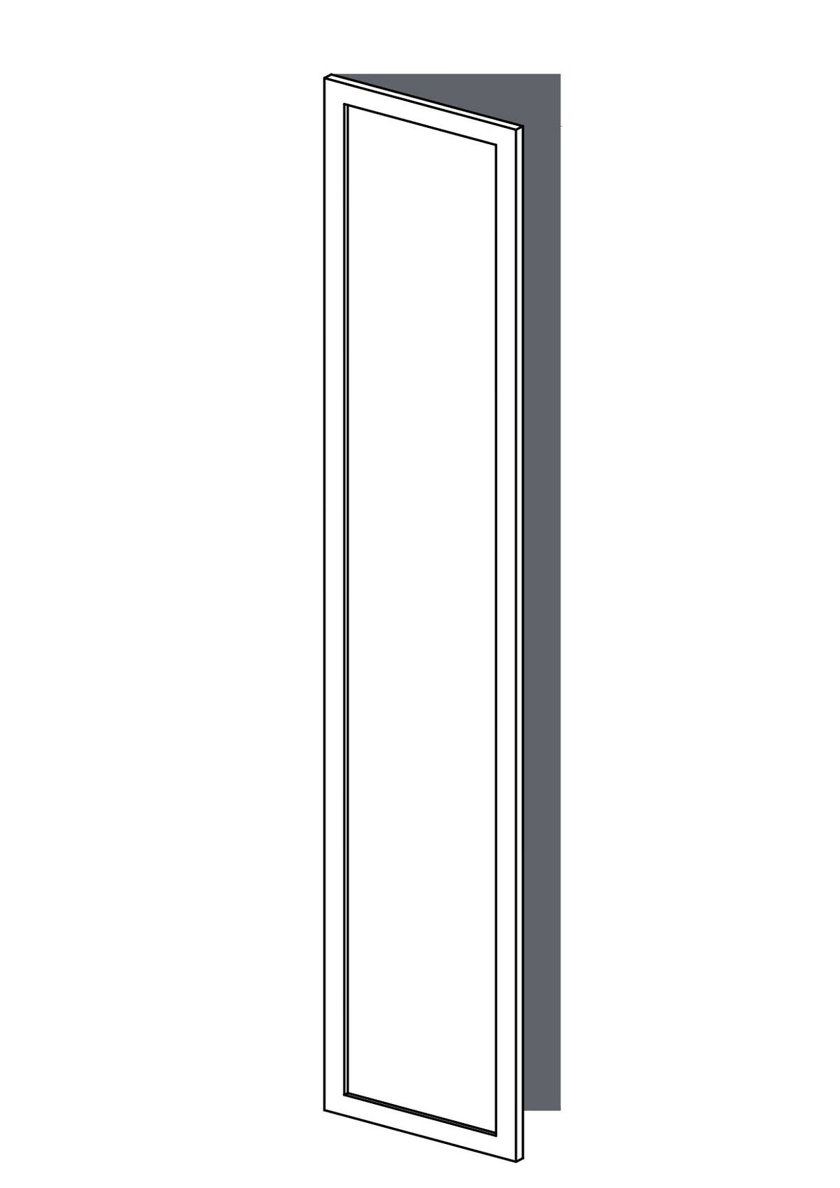 50x235 - Left Hung - Shaker - Unpainted (Raw) -  PAX, line drawing