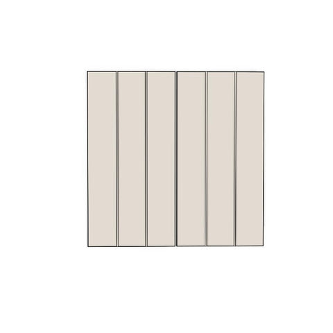600mm Rangehood Cabinet Doors (2pk) (297x597mm) - Coastal - Unpainted (Raw), line drawing