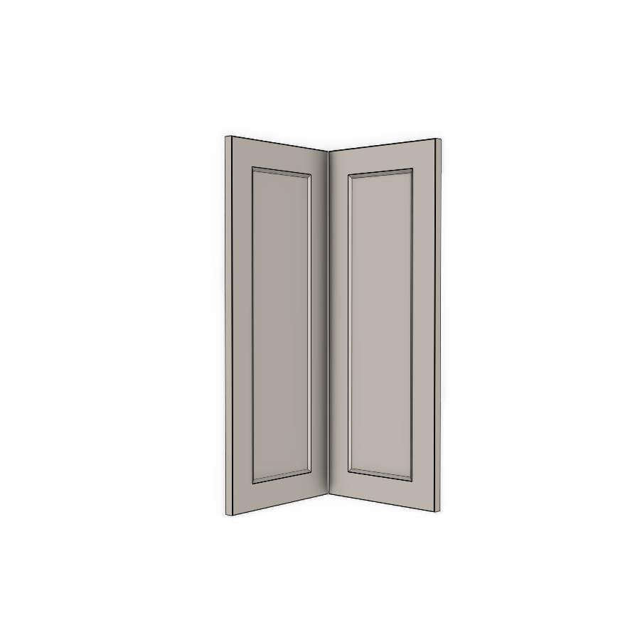 Corner Base Cabinet Doors (2pk) - French Shaker - Unpainted (Raw) - KABOODLE