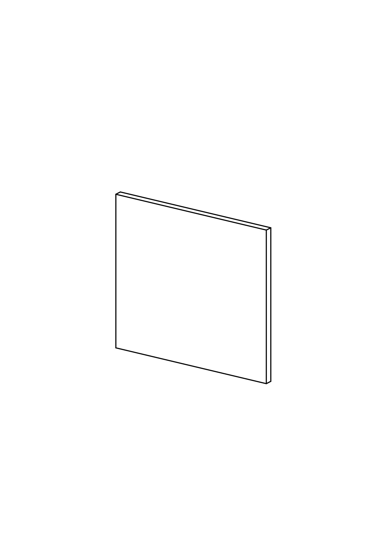 100x90 - Cover Panel - Plain - Timber Veneer - METOD