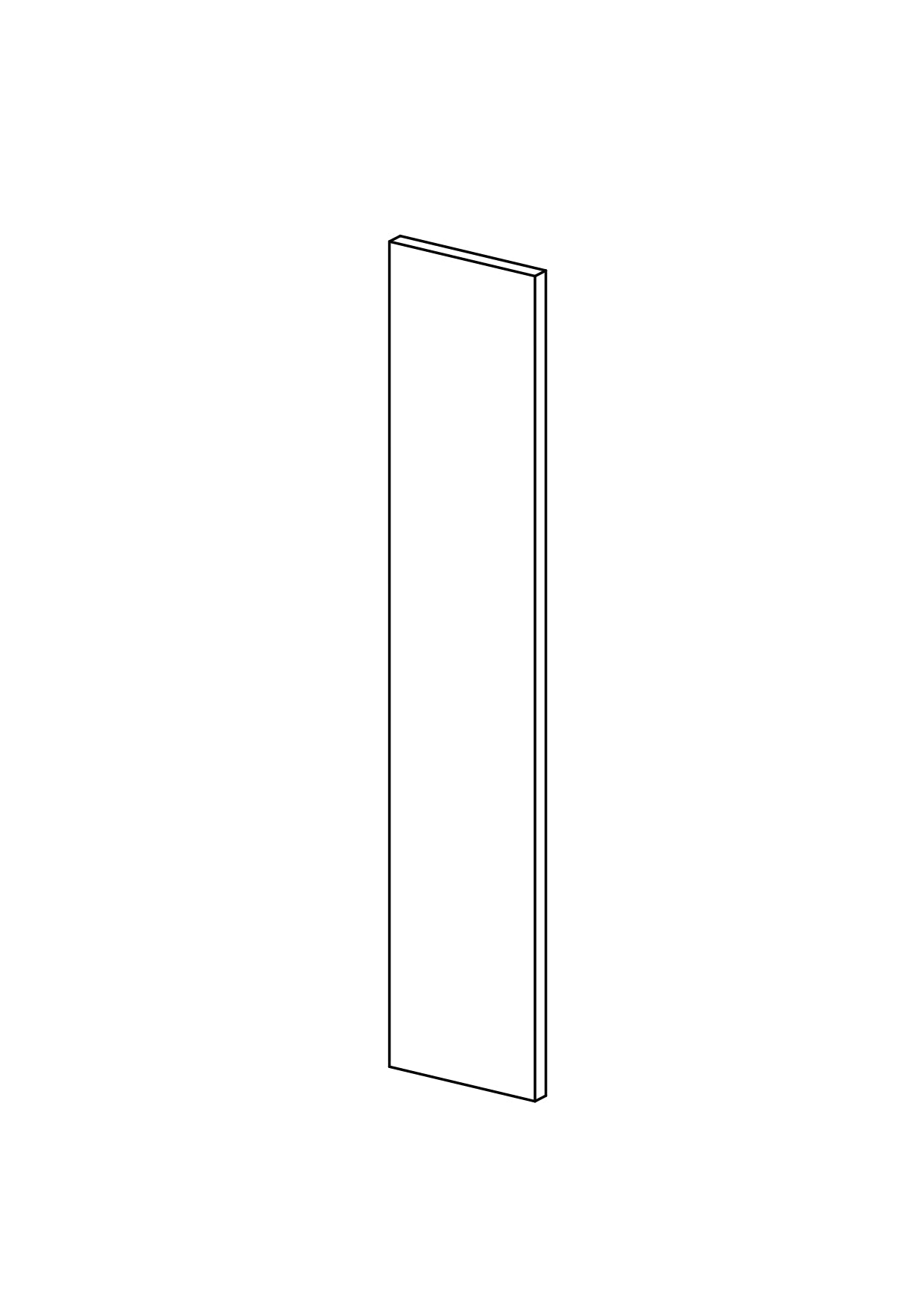 40x200 - Cover Panel - Plain - Unpainted (Raw) - METOD