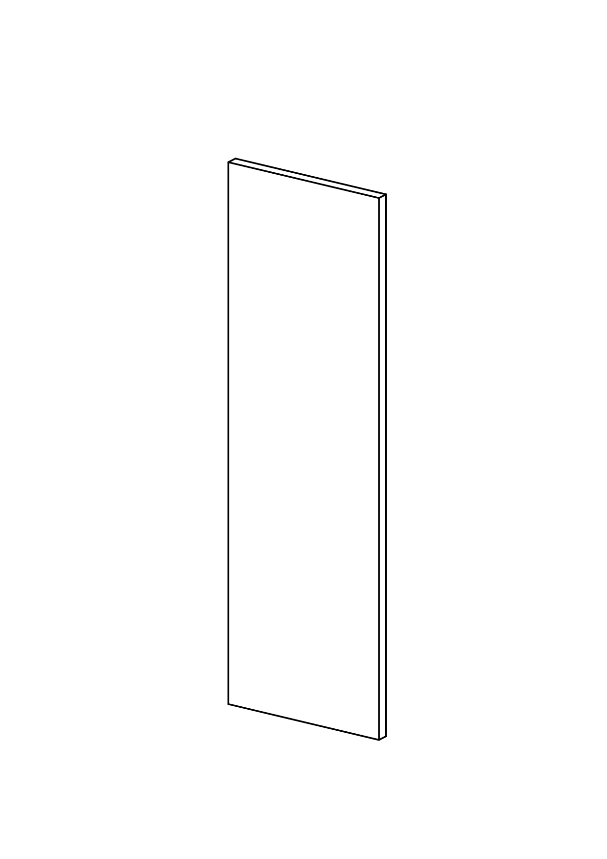 62x200 - Cover Panel - Plain - Timber Veneer - METOD