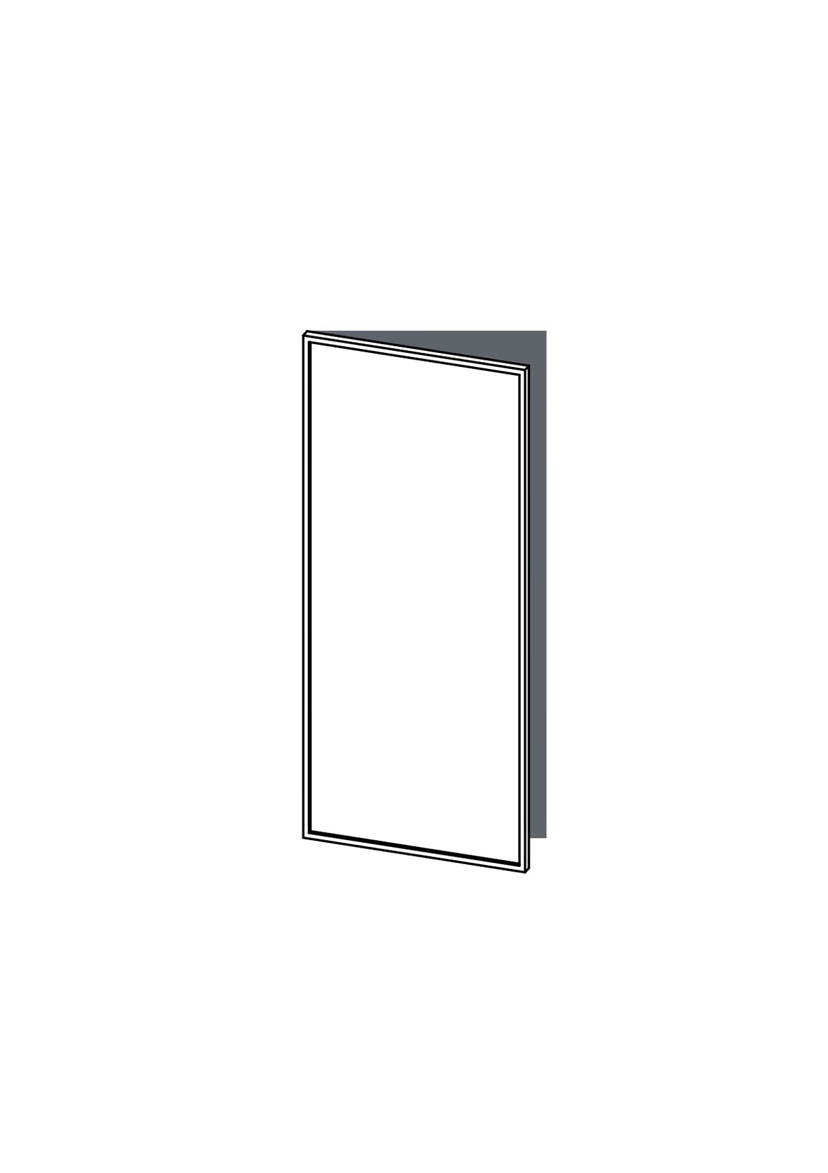 60x140 - Left Hung - Slim Shaker - Unpainted (Raw) - METOD, line drawing