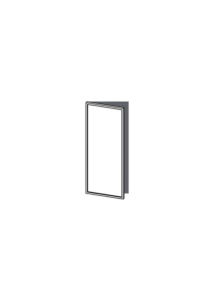 40x100 - Left Hung - Slim Shaker - Painted (2Pac Poly) - METOD, line drawing