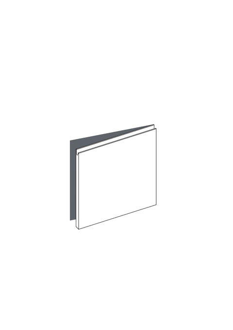 60x64 - Right Hung - Finger Pull - Painted (2Pac Poly) - BESTA, line drawing