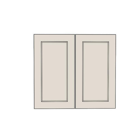 600mm Medium Rangehood Doors (2pk) (297x547mm) - French Shaker - Unpainted (Raw), line drawing