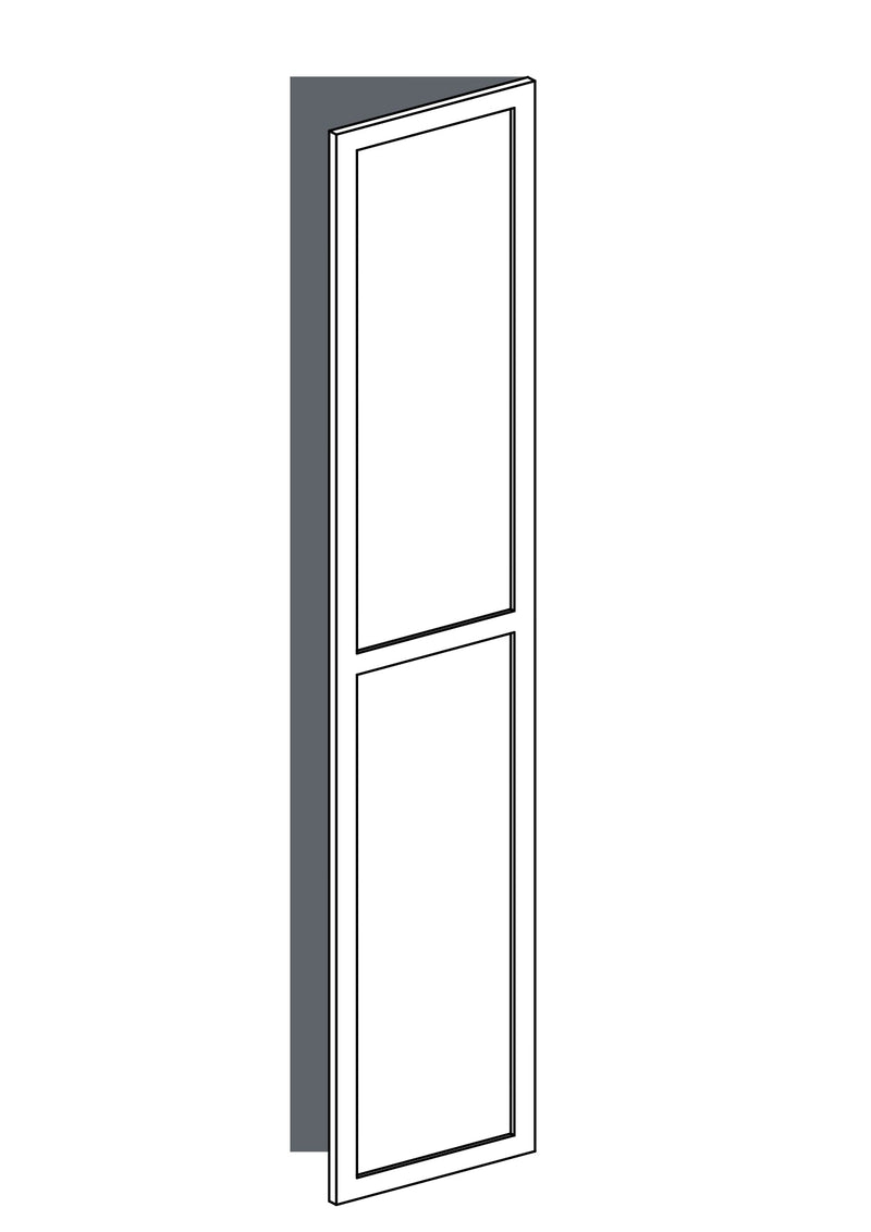 50x235 - Right Hung - Shaker With Center Rail - Painted (2Pac Poly) - PAX, line drawing