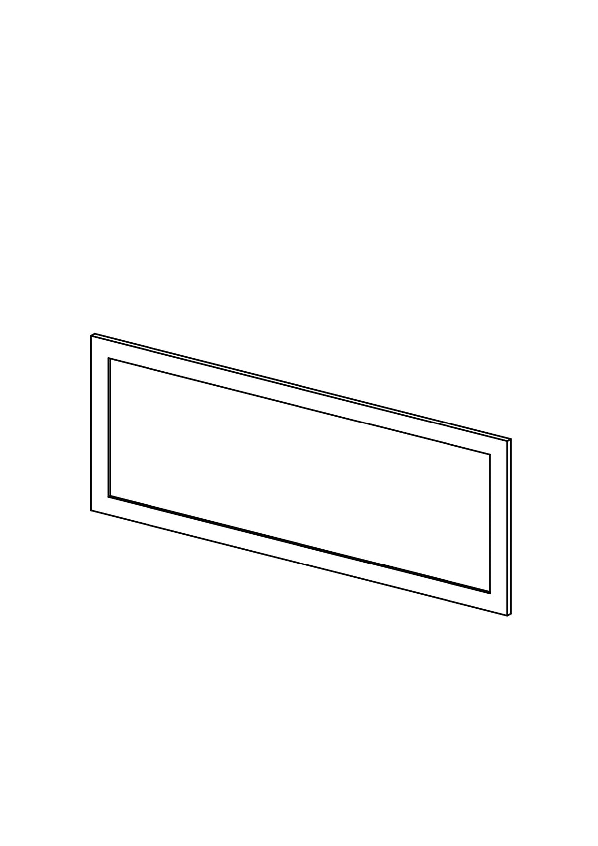 80x30 Drawer - Shaker - Painted (2Pac Poly) - METOD, line drawing