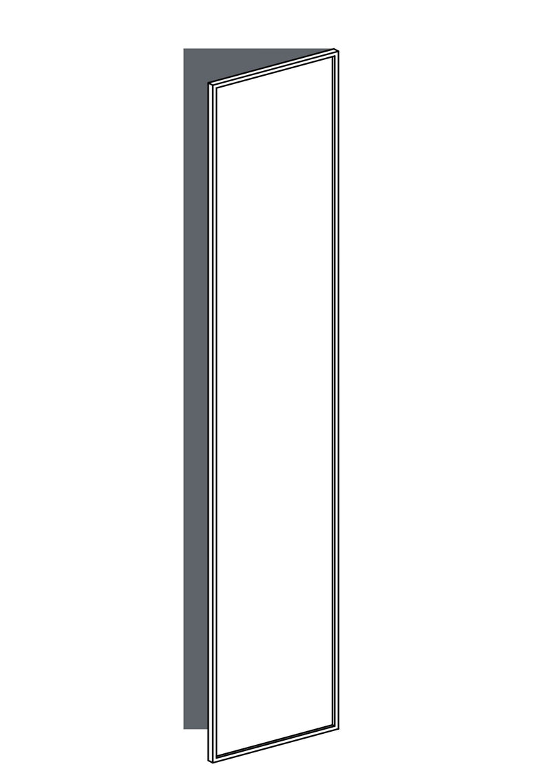 50x235 - Right Hung - Slim Shaker - Painted (2Pac Poly) - PAX, line drawing