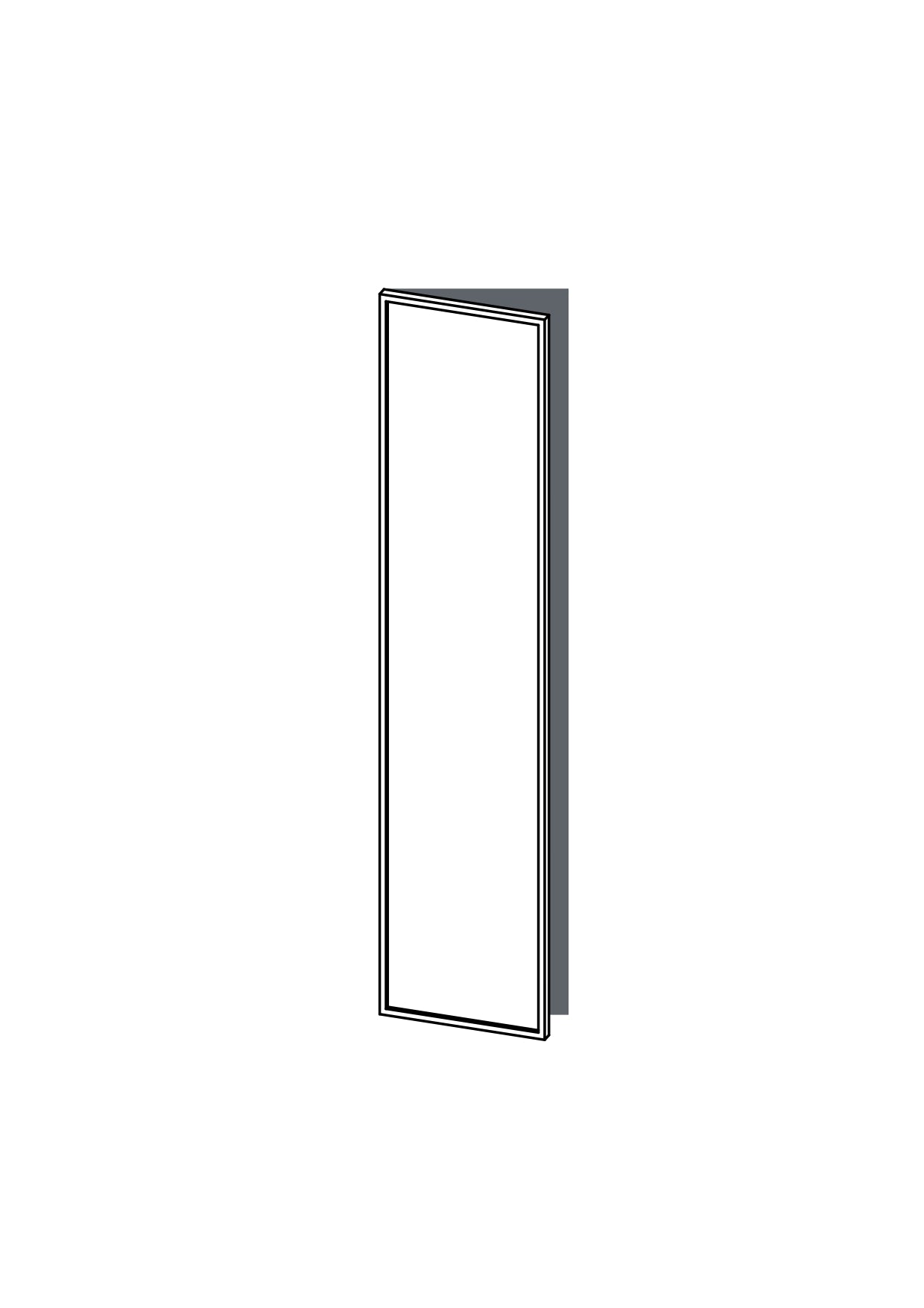 40x180 - Left Hung - Slim Shaker - Painted (2Pac Poly) - METOD