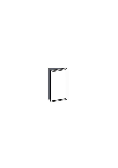 30x60 - Right Hung - Mini Shaker - Painted (2Pac Poly) - METOD, line drawing