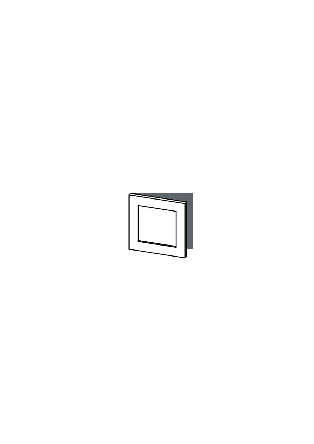 40x43 - Left Hung (Overhang) - Shaker - Painted (2Pac Poly) - METOD, line drawing
