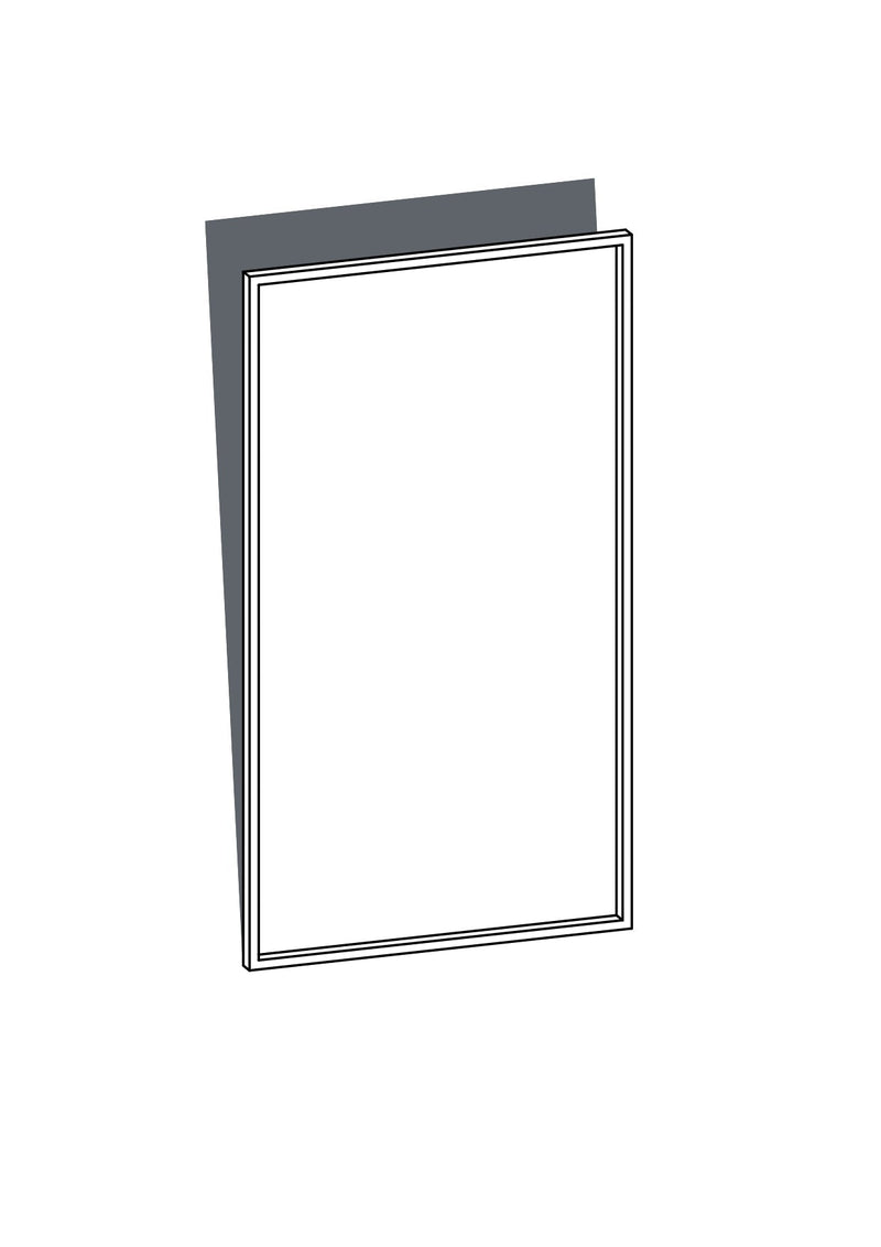 45x80 - Dishwasher Door - Slim Shaker - Unpainted (Raw) - METOD, line drawing