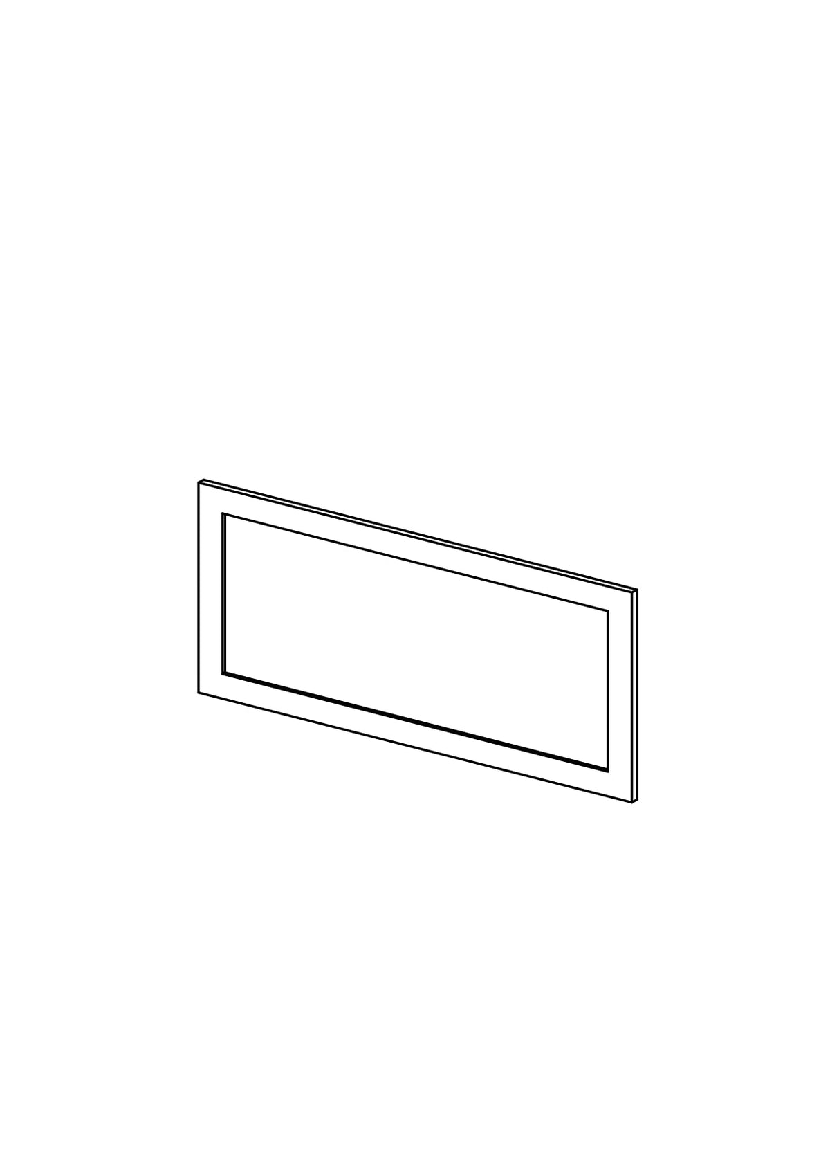 60x26 Drawer - Shaker - Painted (2Pac Poly) - BESTA, line drawing