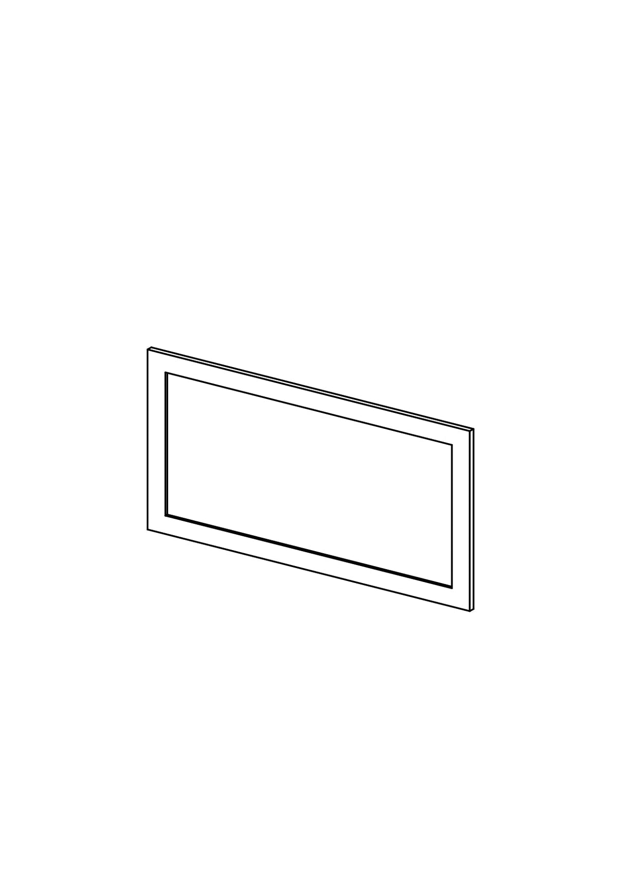 60x30 Drawer - Shaker - Painted (2Pac Poly) - METOD, line drawing