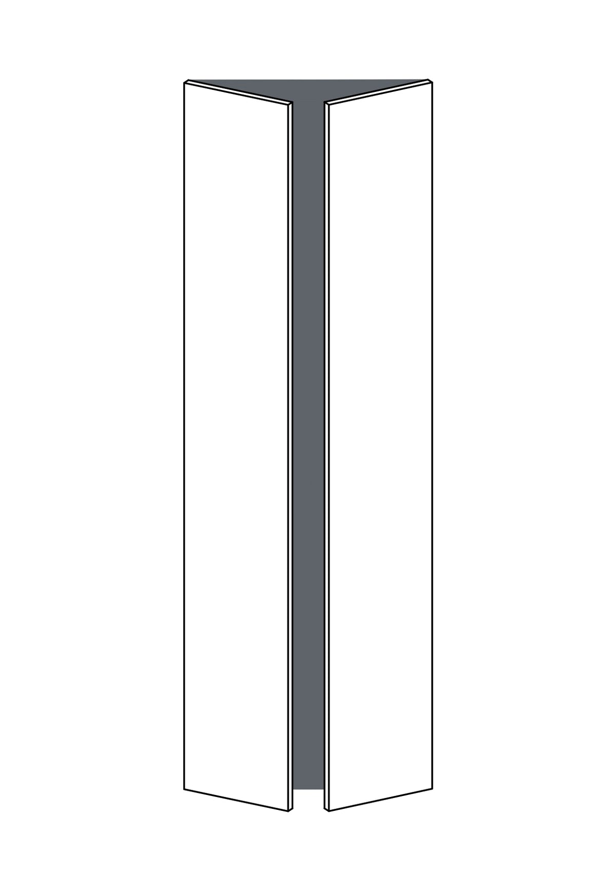 37x235 - Pair - Woodgrain - PAX - (To Fit 75cm PAX Frame), line drawing