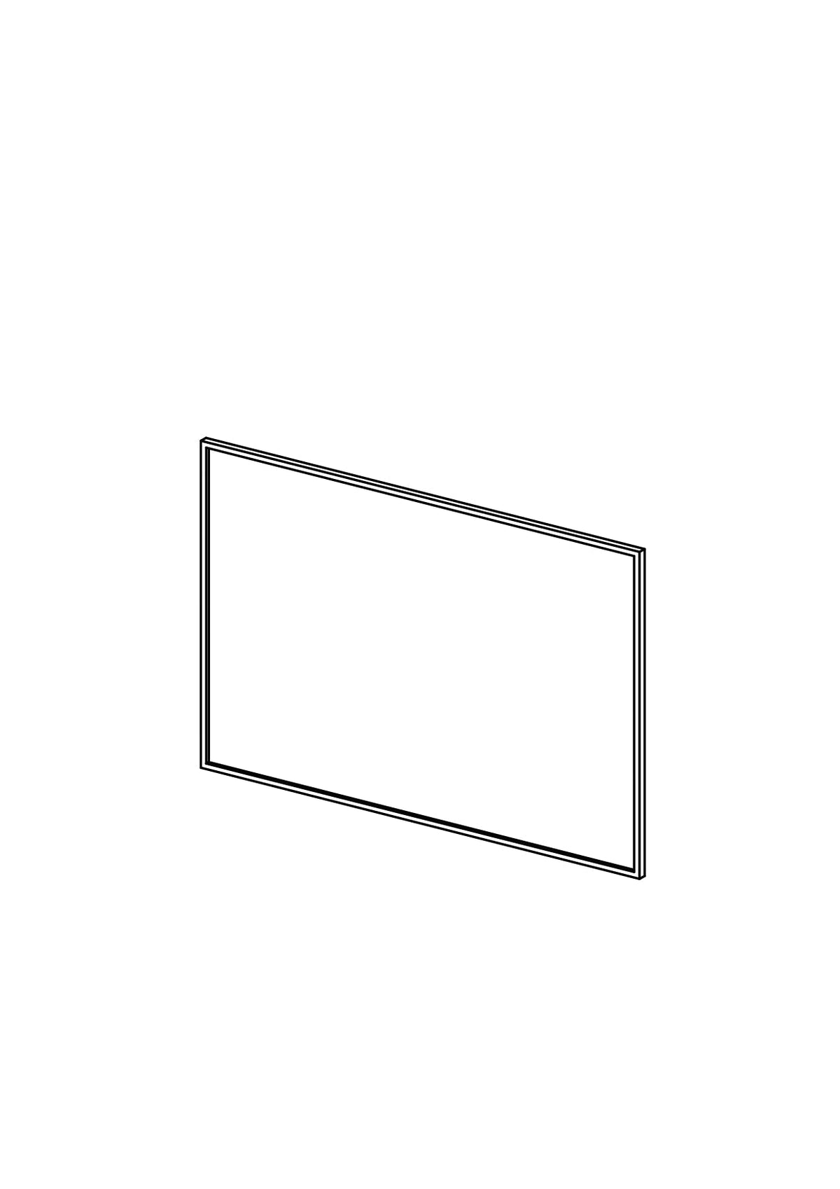 60x40 Drawer - Slim Shaker - Unpainted (Raw) - METOD, line drawing