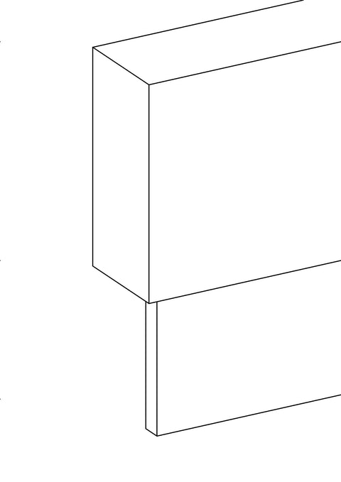 8x240 - Plinth - Polytec Decorative 16mm - METOD, line drawing