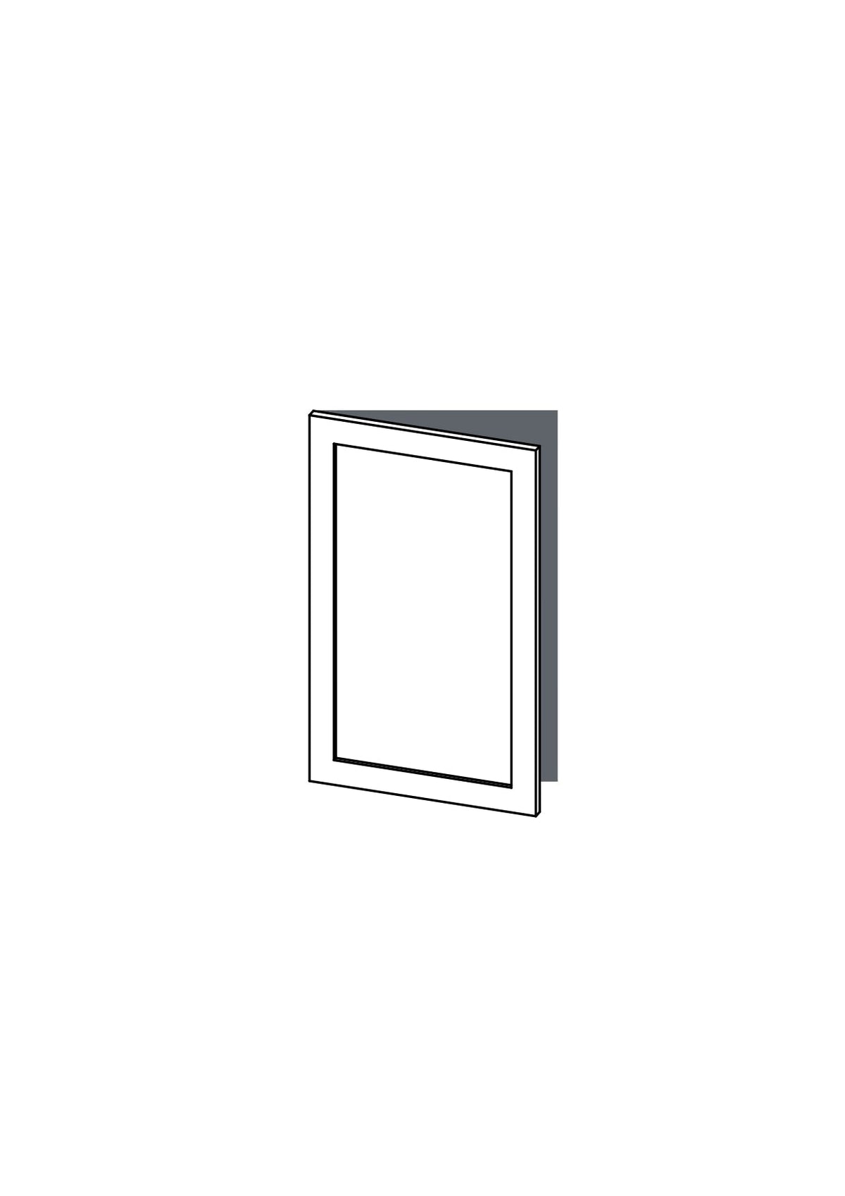 60x100 - Left Hung - Shaker - Painted (2Pac Poly) - METOD, line drawing