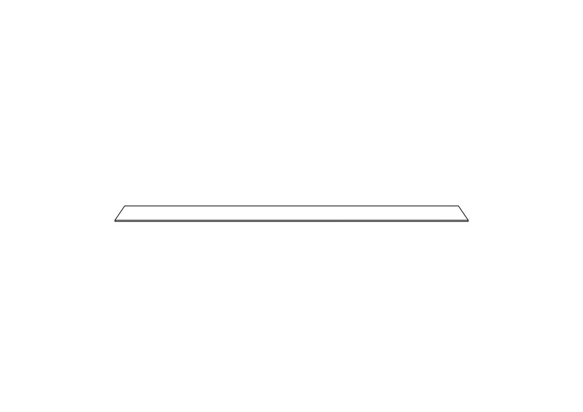 42x184 Top (If Using Side Panels)- Woodgrain - BESTA, line drawing
