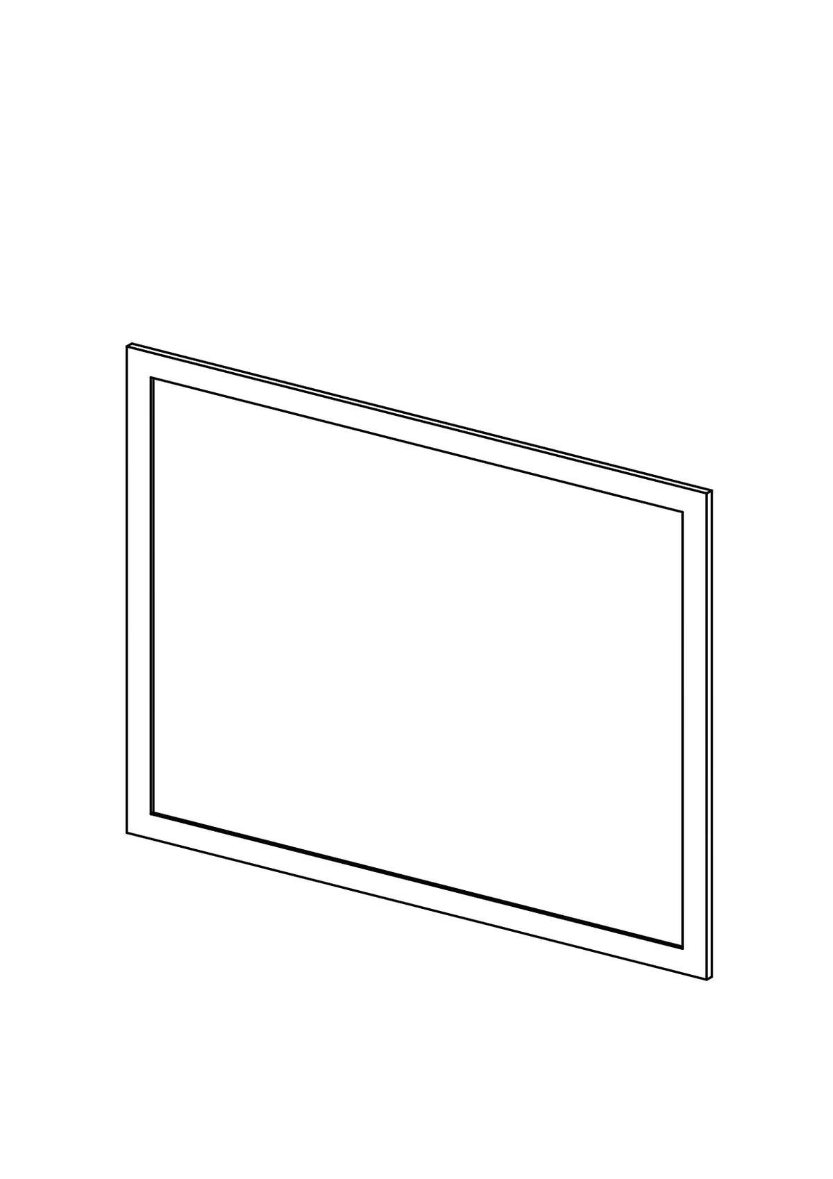 80x60 Drawer - Shaker - Painted (2Pac Poly) - METOD, line drawing