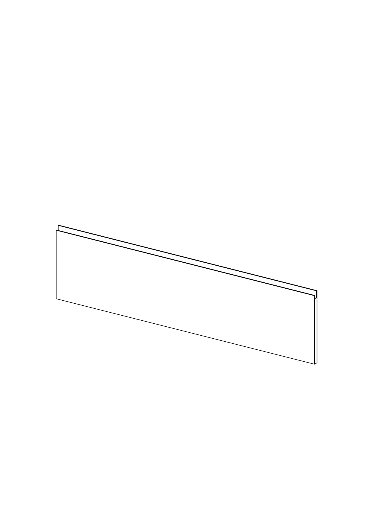 80x20 Drawer - Finger Pull - Unpainted (Raw) - METOD