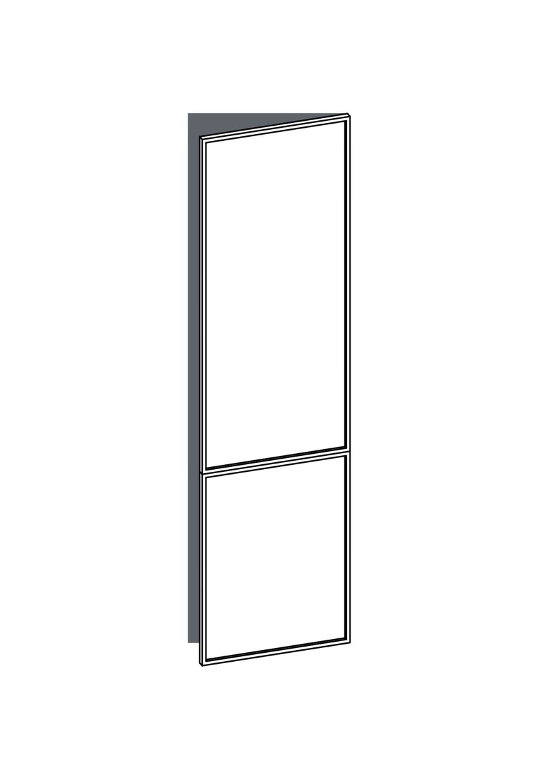 60x220 - Right Hung (Fridge) - Slim Shaker - Unpainted (Raw) - METOD, line drawing