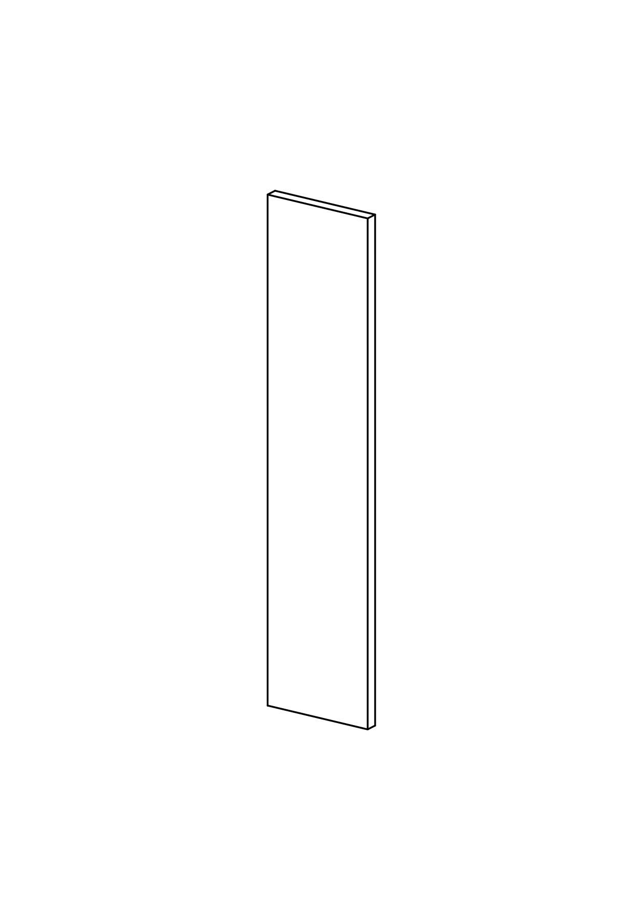 40x180 - Cover Panel - Plain - Unpainted (Raw) - METOD