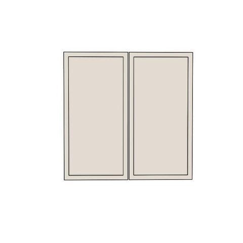 600mm Rangehood Cabinet Doors (2pk) (297x597mm) - Mini Shaker - Painted (2Pac Poly), line drawing