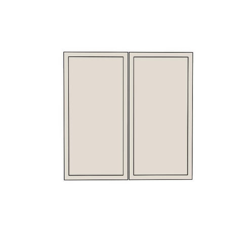 600mm Rangehood Cabinet Doors (2pk) (297x597mm) - Slim Shaker - NAVURBAN™, line drawing
