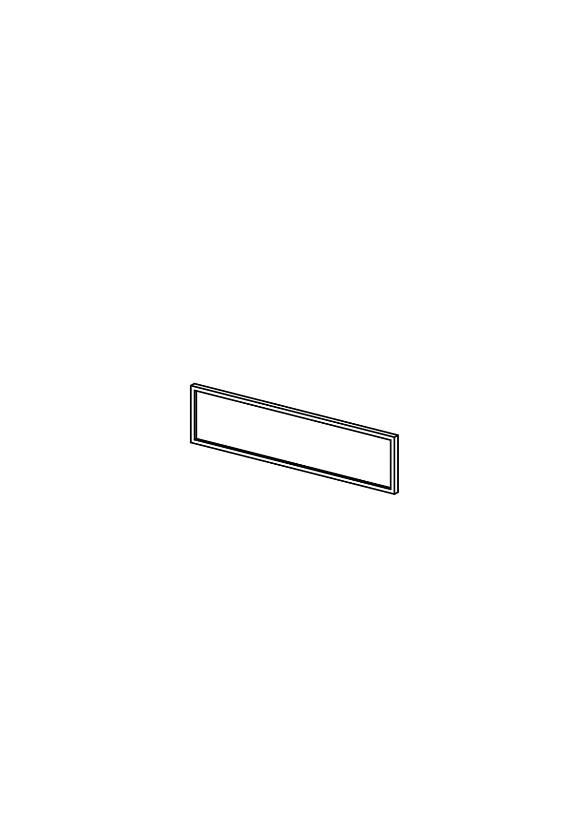 40x10 Drawer - Slim Shaker - Painted (2Pac Poly) - METOD, line drawing