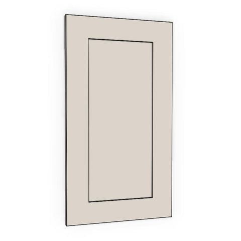 300mm Medium Cabinet Door (297x547mm) - Midi Shaker - Unpainted (Raw), line drawing