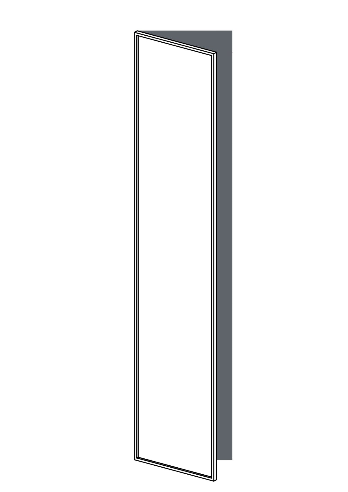 50x235 - Left Hung - Slim Shaker - Painted (2Pac Poly) - PAX, line drawing