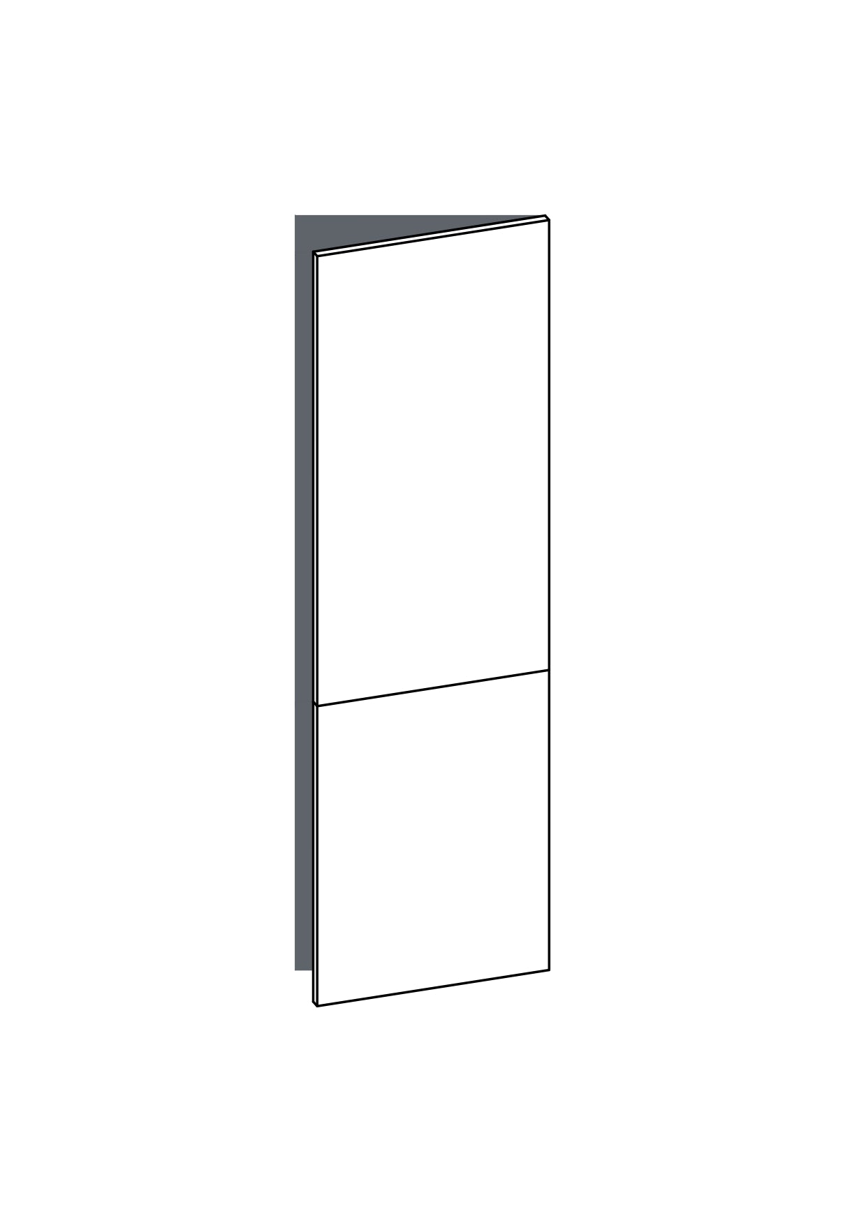 60x200 Fridge Door (set of 2) - Laminex - METOD