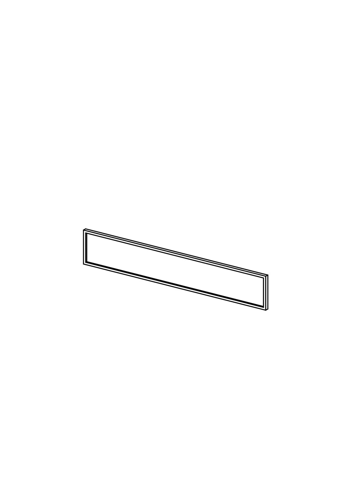60x10 Drawer - Slim Shaker - Painted (2Pac Poly) - METOD, line drawing