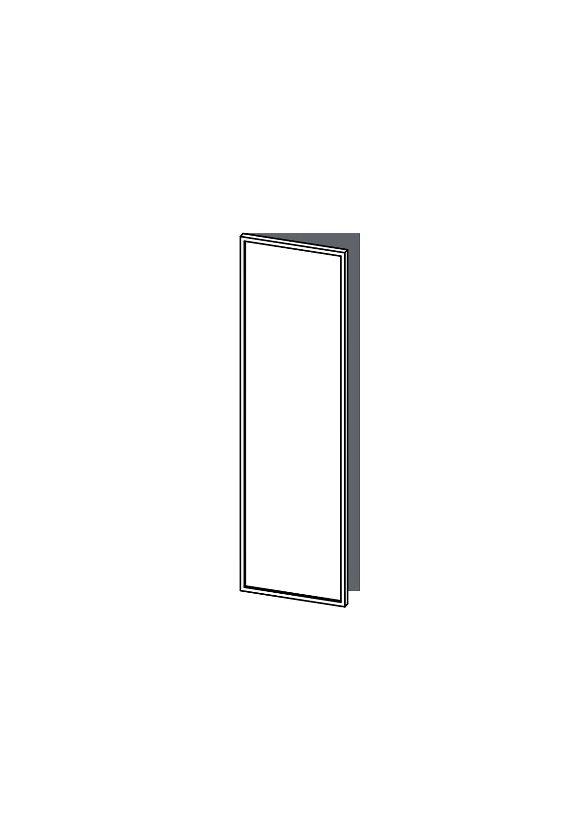40x140 - Left Hung - Slim Shaker - Unpainted (Raw) - METOD, line drawing