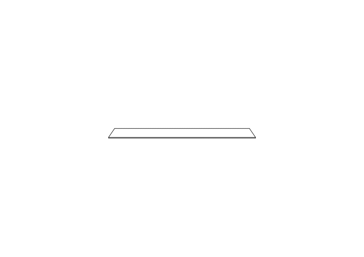 42x124 Top (If Using Side Panels)- Woodgrain - BESTA, line drawing
