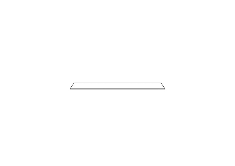 42x124 Top (If Using Side Panels)- Woodgrain - BESTA, line drawing